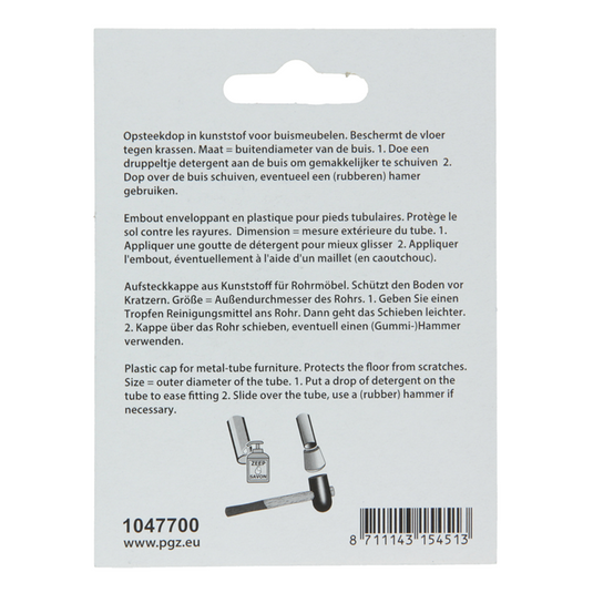 Mack 1047700 - opsteekdop kunststof zwart ø 12 mm 4 st pcs | 6 stuks