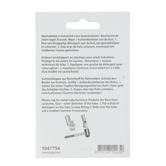 Mack 1047754 - opsteekdop kunststof zwart ø 28 mm 4 st pcs | 6 stuks