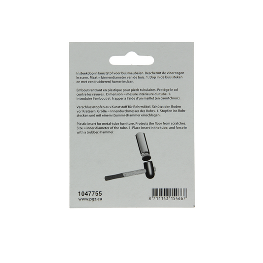 Mack 1047755 - insteekdop kunstsstof zwart ø 16 mm 4 st pcs | 6 stuks