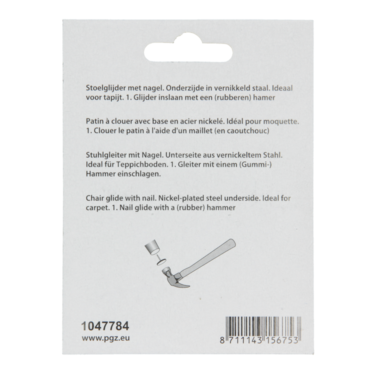 Afbeelding laden in galerijviewer, Mack 1047784 - stoelglijder nagel metaal chroom ø 18 mm 8 st pcs | 6 stuks
