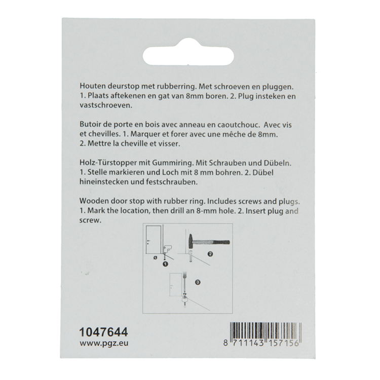 Afbeelding laden in galerijviewer, Mack 1047644 - deurstop met rubber hout ø 35 mm 1 st pc | 6 stuks
