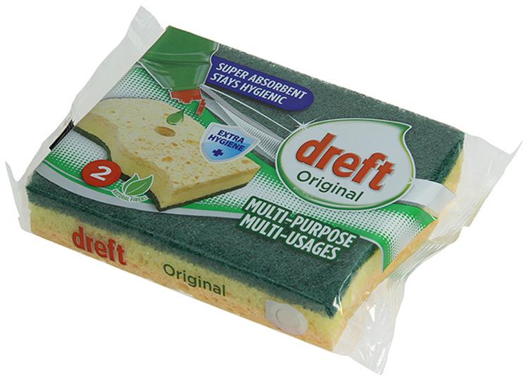 Afbeelding laden in galerijviewer, Dreft 1054240 - cello schuurspons original hygienic x2 | 4 stuks
