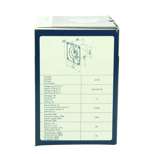 Renson 1069251 - mech. ventilator met timer 9211t (dia 100) | 2 stuks