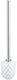 Grohe essentials reserve toiletborstel - chroom wit