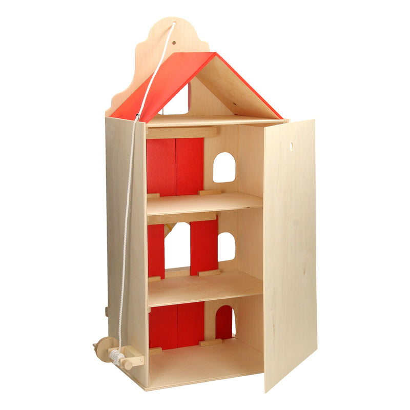 Afbeelding laden in galerijviewer, Playwood - houten pakhuis grachtenpand klein; hoogte 67 cm
