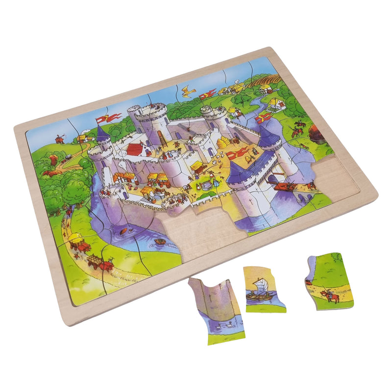 Afbeelding laden in galerijviewer, Playwood houten puzzel kasteel

