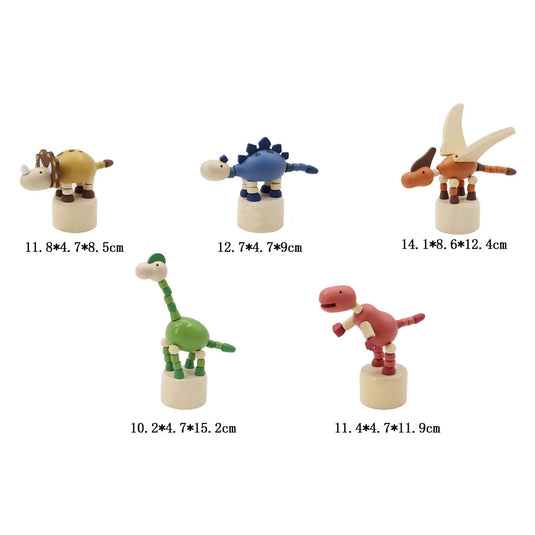 Playwood houten drukpop dinosaurus