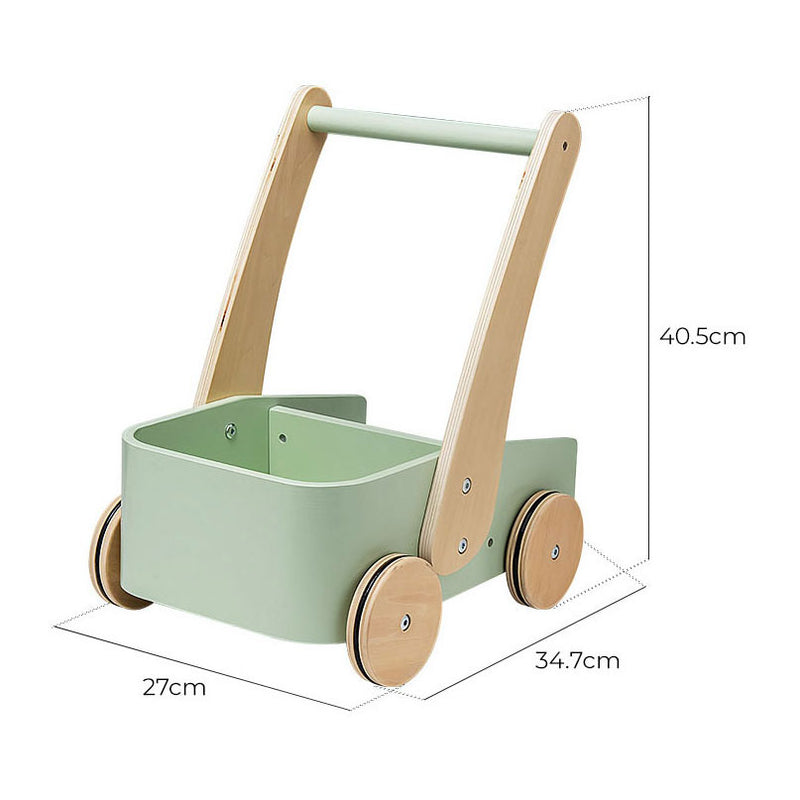 Afbeelding laden in galerijviewer, Playwood duwwagen groen loopwagen little walker
