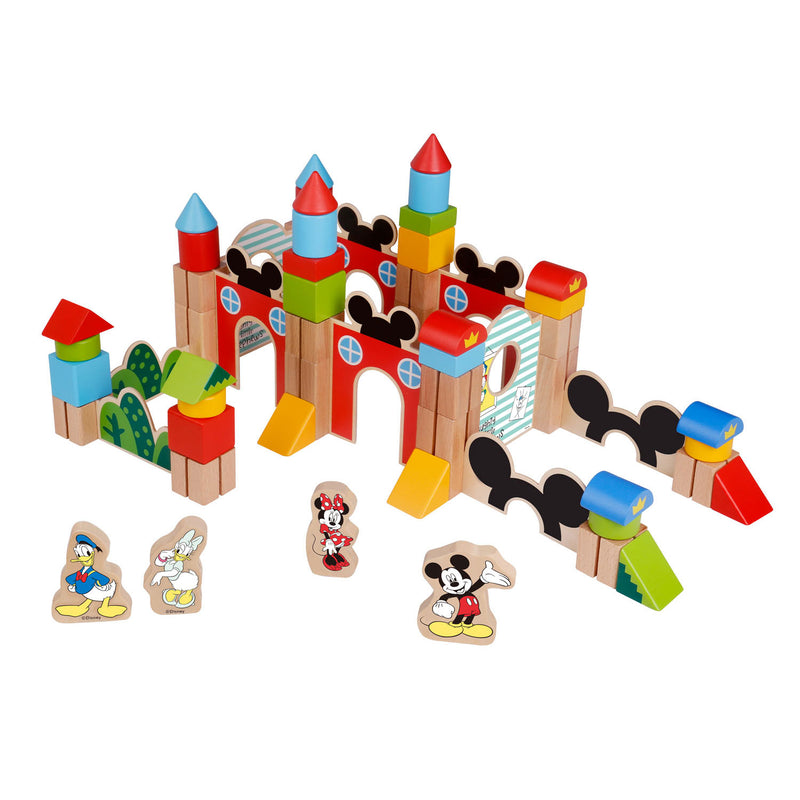 Afbeelding laden in galerijviewer, Disney Mickey Mouse Houten Blokken Set, 60dlg
