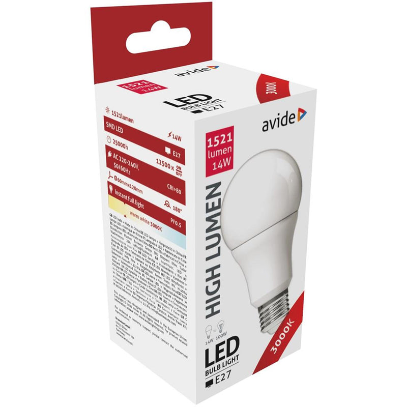 Afbeelding laden in galerijviewer, Avide led lamp e27 14w 3000k ww 1521lm
