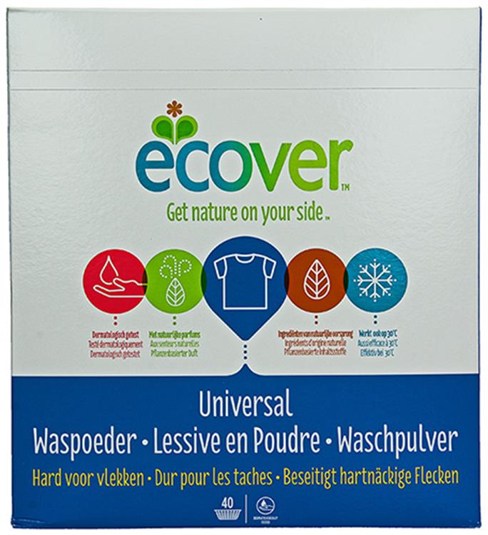 Afbeelding laden in galerijviewer, Ecover 1009801 - waspoeder universal 3kg 40 scoops | 3 stuks
