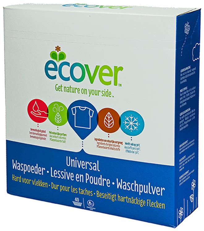 Afbeelding laden in galerijviewer, Ecover 1009801 - waspoeder universal 3kg 40 scoops | 3 stuks
