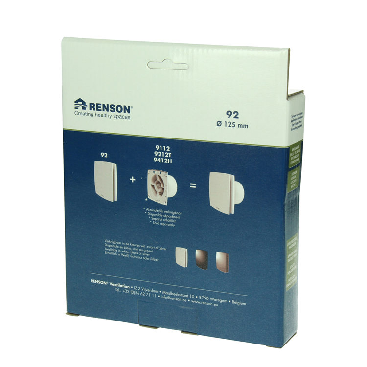 Afbeelding laden in galerijviewer, Renson 1069261 - mechanische ventilator cover (9x12-dia 125) 92g (grijs) | 2 stuks
