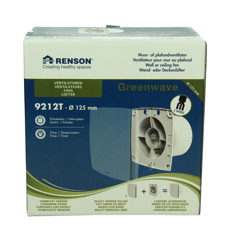 Afbeelding laden in galerijviewer, Renson 1069254 - mech. ventilator met timer 9212t (dia 125) | 2 stuks
