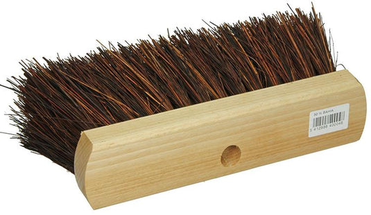 1009161 - straatveger 50% bahia rond hout gelakt 30cm | 2 stuks