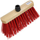 1008320 - veger rond hout blank gelakt pvc + st eb zwart tl | 6 stuks