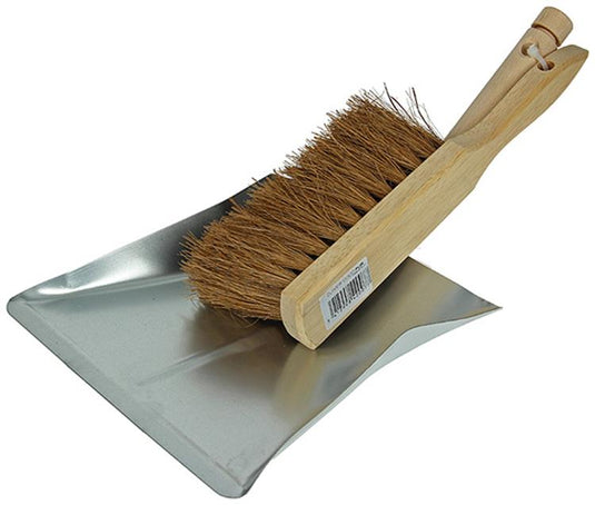 1008322 - set blik galva hout steel + handveger coco | 6 stuks
