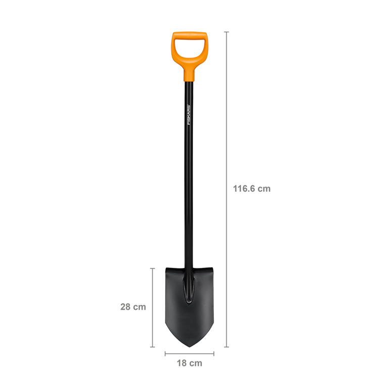 Afbeelding laden in galerijviewer, Fiskars 1066716 spade werkbreedte 180 mm d-greep
