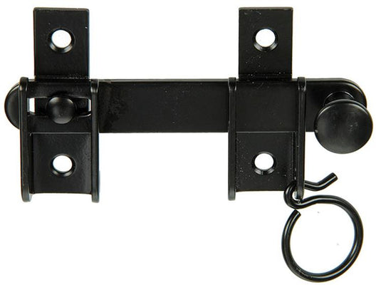 Mack 1013553 - 1 luiksluiting zwart geplast. 130mm | 3 stuks