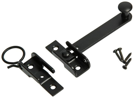 Mack 1013553 - 1 luiksluiting zwart geplast. 130mm | 3 stuks