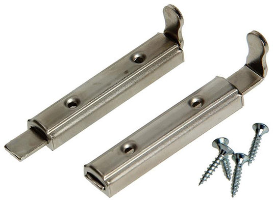Mack 1013271 - 2 meubelschuiven vernikkeld a 60 - b 12,5 mm | 10 stuks