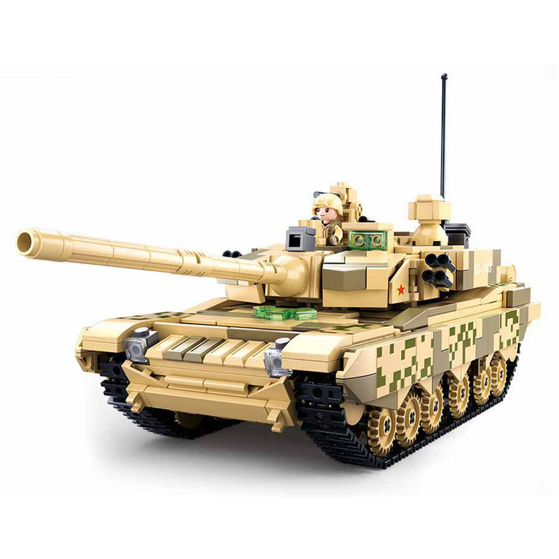Afbeelding laden in galerijviewer, Sluban modelbricks army modern battle tank desert bouwspeelgoed – constructiespeelgoed modelbouw – bouwdoos met 893 bouwstenen – m38-b0790 vanaf 8 jaar
