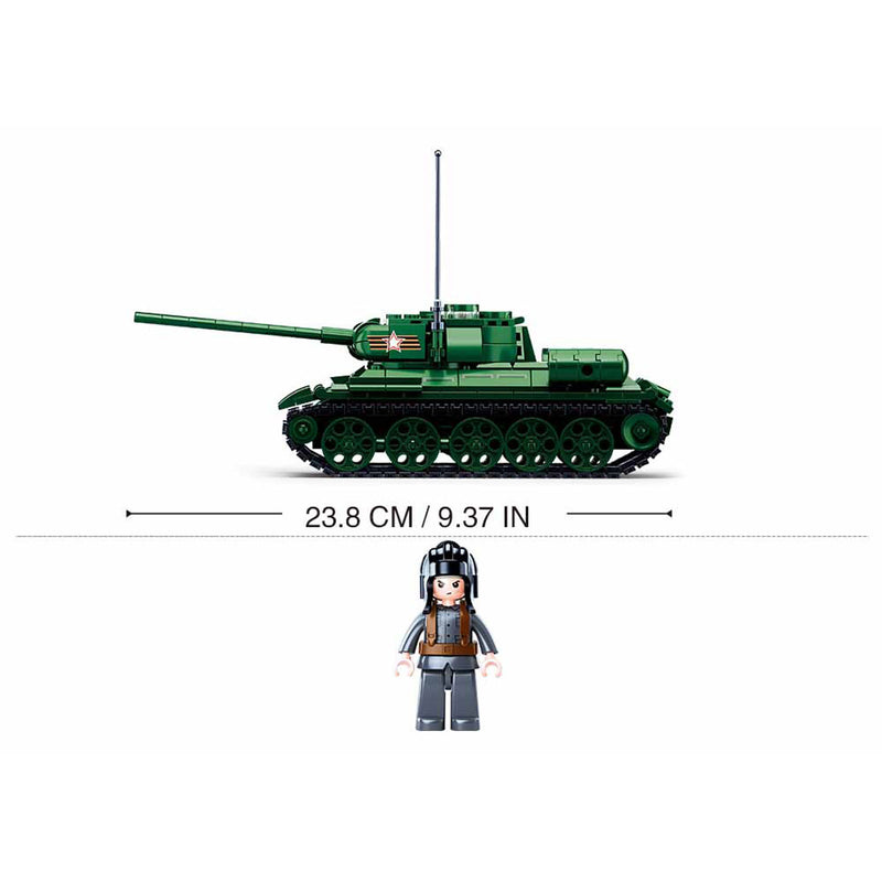 Afbeelding laden in galerijviewer, Sluban wwii t-34-85 tank bouwspeelgoed kinderen vanaf 8 jaar – constructiespeelgoed modelbouw – bouwdoos met 497 bouwstenen – m38-b0982
