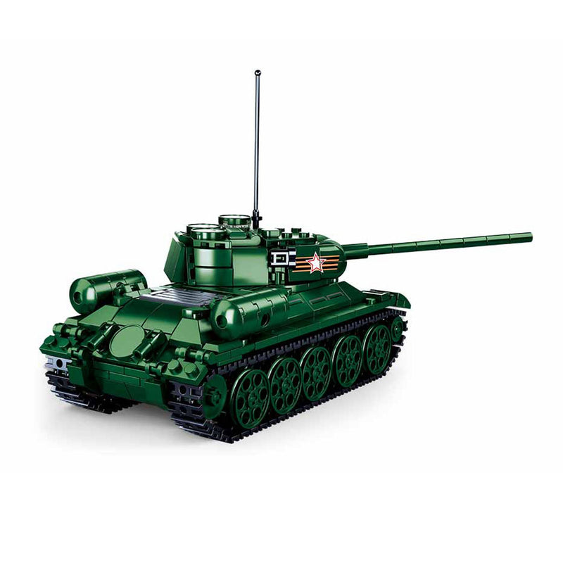 Afbeelding laden in galerijviewer, Sluban wwii t-34-85 tank bouwspeelgoed kinderen vanaf 8 jaar – constructiespeelgoed modelbouw – bouwdoos met 497 bouwstenen – m38-b0982
