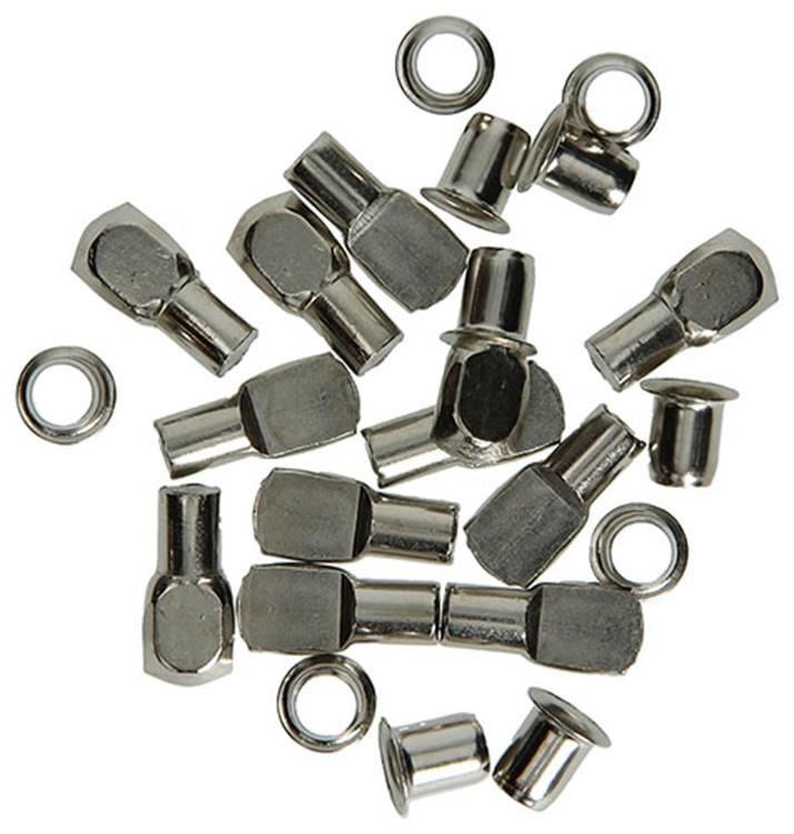Afbeelding laden in galerijviewer, Mack 1013317 - 12 plankdragers ø 7mm hulzen ø 7,5 mm vernikkeld | 5 stuks
