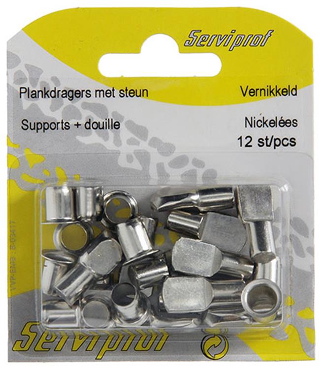 Afbeelding laden in galerijviewer, Mack 1013317 - 12 plankdragers ø 7mm hulzen ø 7,5 mm vernikkeld | 5 stuks
