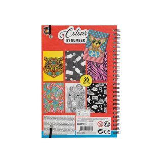 Afbeelding laden in galerijviewer, Grafix kleuren op nummer kleurboek met kleurpotloden.
