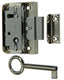 Mack 1015914 - 1 oplegmeubelslot vernikkeld 25mm | 5 stuks