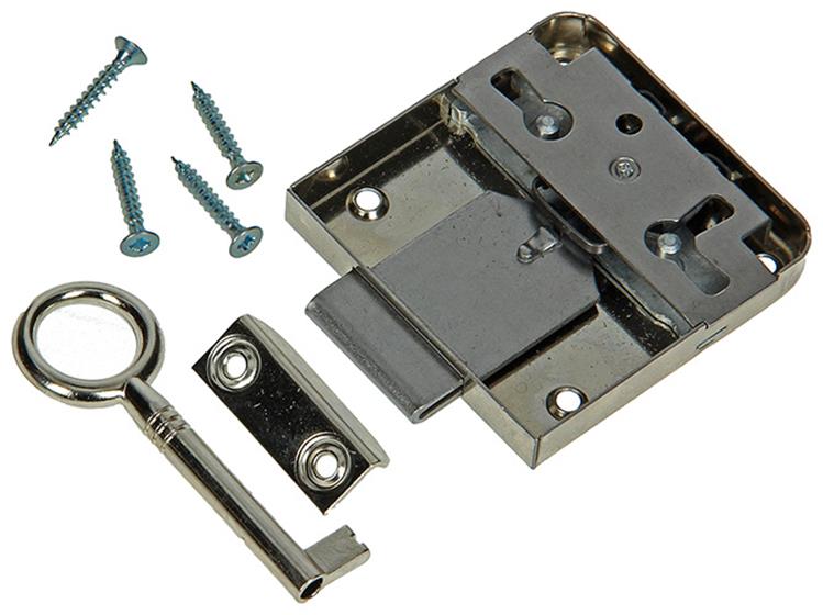 Afbeelding laden in galerijviewer, Mack 1013607 - 1 oplegmeubelslot vernikkeld 40mm | 5 stuks
