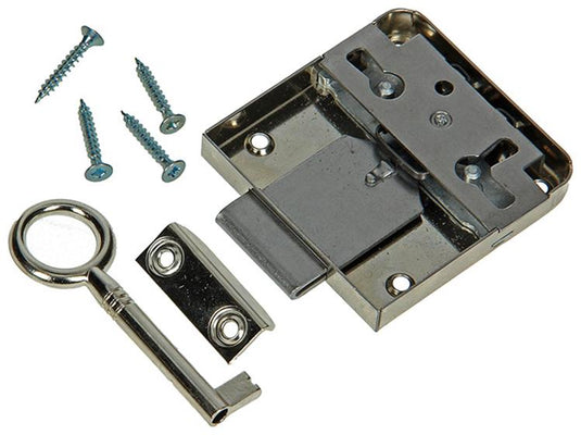 Mack 1013607 - 1 oplegmeubelslot vernikkeld 40mm | 5 stuks