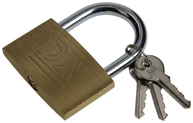 Afbeelding laden in galerijviewer, Mack 1014076 - hangslot met cilinder messing 60 mm | 10 stuks

