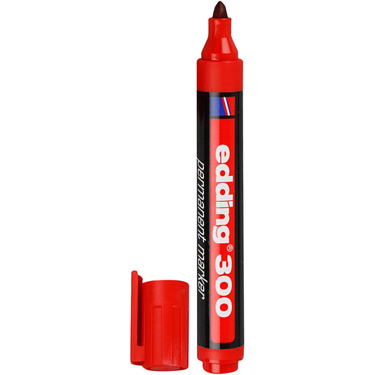 Edding viltstift 300 rond 1.5-3mm rood | 10 stuks