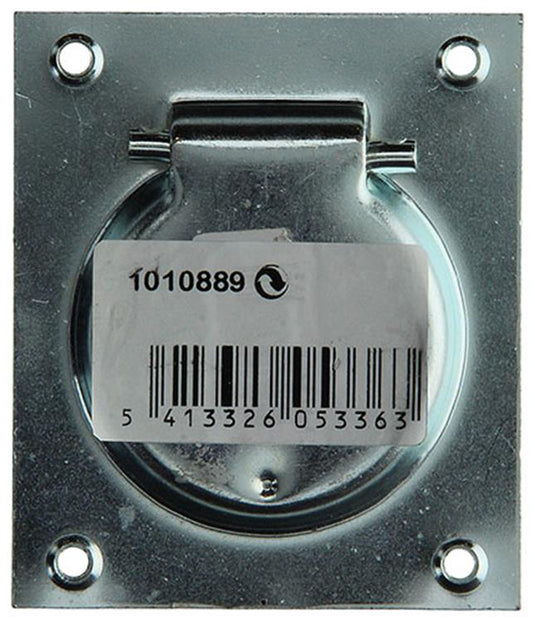 1010889 - luikring blauw verzinkt 75 x 90 mm | 10 stuks