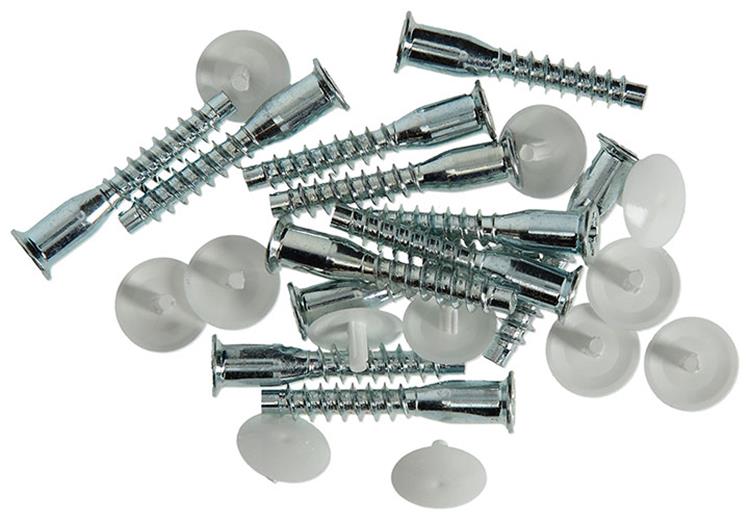 Afbeelding laden in galerijviewer, Mack 1013704 - 12 unitaschroeven met afdekkapwit m 6,3 x 40 mm | 10 stuks
