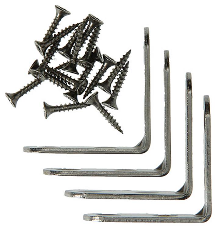 Afbeelding laden in galerijviewer, Mack 1013712 - 4 stoelwinkelhaken inox 40x40mm | 10 stuks
