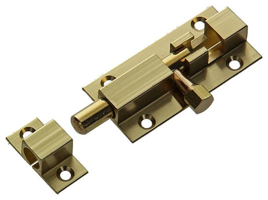 Mack 1013681 - 1 schuifgrendel messing gepolierd a 50 - b 16 mm | 5 stuks