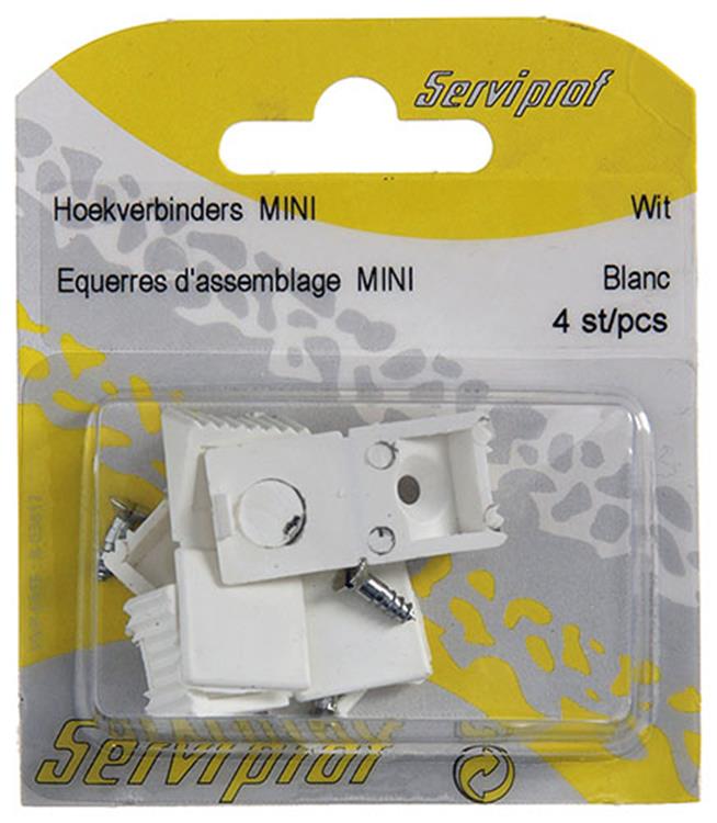 Afbeelding laden in galerijviewer, Mack 1013797 - 4 hoekverbinders mini wit | 5 stuks
