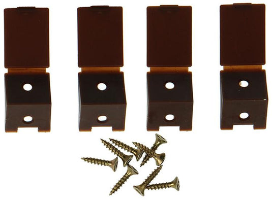 Mack 1013645 - 4 hoekverbinders smal bruin | 5 stuks