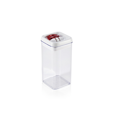 Leifheit fresh easy - voorraaddoos vierkant - 1,2 liter - wit