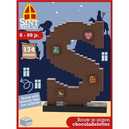 Sintbricks bouw je eigen chocoladeletter 195 stenen
