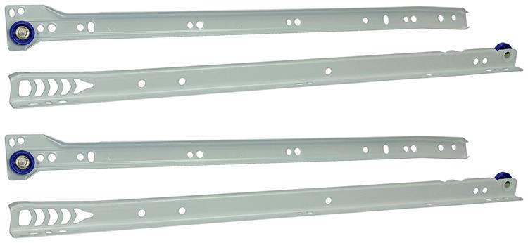 Afbeelding laden in galerijviewer, 1013690 - paar rolladegeleiders wit 25kg 45cm | 5 stuks
