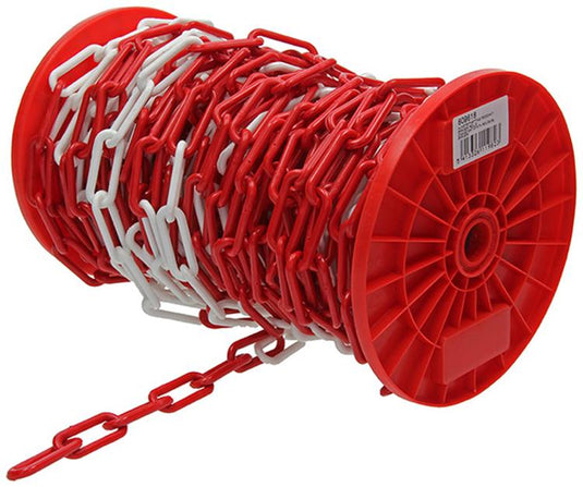 Mack 1013674 - kunststof ketting rood wit ø 6mm l 40mm 30m | 30 stuks