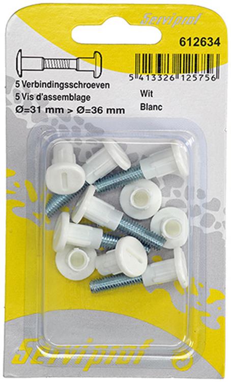 Afbeelding laden in galerijviewer, Mack 1013891 - 5 verbindingsschroev.wit 30-40mm | 10 stuks
