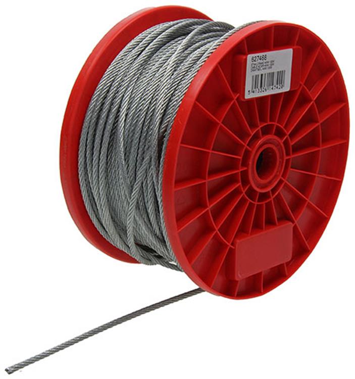 Afbeelding laden in galerijviewer, Mack 1015568 - verzinkte staalkabel 7x7 100m 4mm wll 160 kg din en 12385-4 | 100 stuks
