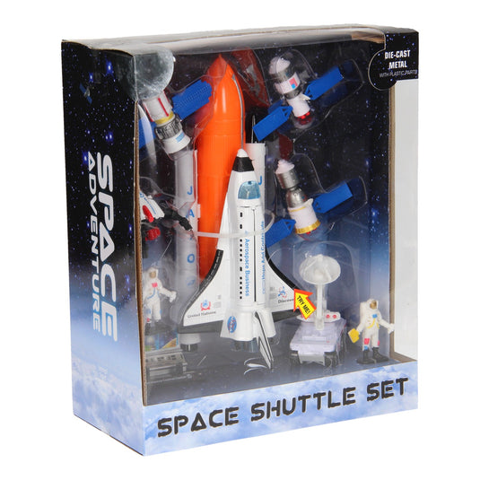 Johntoy space shuttle speelset groot met licht en geluid