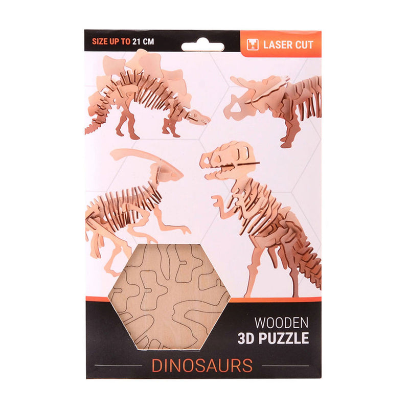 Afbeelding laden in galerijviewer, Johntoy john toy houten 3d dinosaurus puzzel

